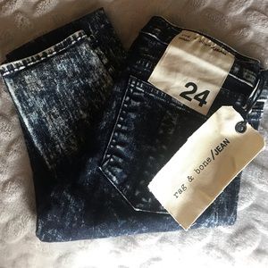 rag & bone acid wash skinny jeans 24